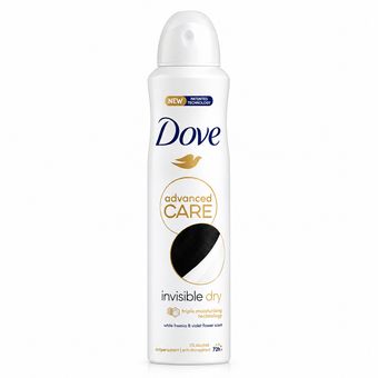 اسپری ضدتعریق زنانه داو مدل Invisible Dry 72HR UK حجم 250 میلی‌لیتر*680