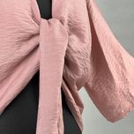شومیز زنانه مدل گره ای کد AK1015 رنگ کالباسی