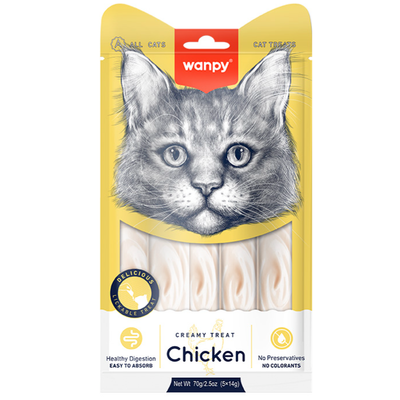 بستنی گربه‌ی ونپی با طعم مرغ / Wanpy cat treat with chicken