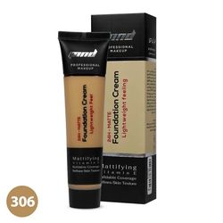کرم پودر تیوپی مات ام ان دی رنگ بژ طلایی تیره شماره 306 حجم 40 میلیلیتر