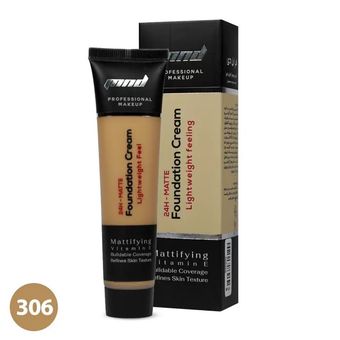 کرم پودر تیوپی مات ام ان دی رنگ بژ طلایی تیره شماره 306 حجم 40 میلی‌لیتر