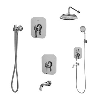 ست شیرآلات کسری مدل ناپل توکار کروم(توالت-روشویی-دوش تیپ4)