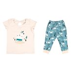 ست تی‌شرت آستین کوتاه و شلوار راحتی بچگانه مدل SB-SS-1682*363