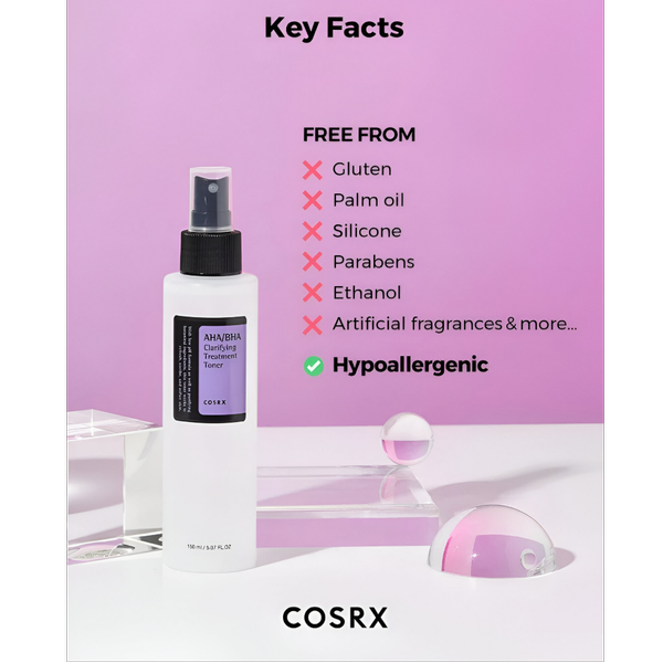 تونر درمانی ضدجوش و روشن‌کننده کوزارکس COSRX AHA/BHA Clarifying Treatment Toner