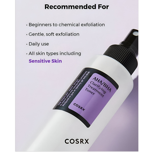 تونر درمانی ضدجوش و روشن‌کننده کوزارکس COSRX AHA/BHA Clarifying Treatment Toner