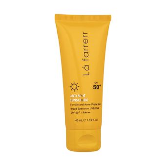 کرم ضدآفتاب و ضدلک بی‌رنگ لافارر مدل SPF50، مناسب پوست‌های چرب، حجم 40 میلی‌لیتر