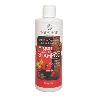 شامپو تثبیت کننده رنگ مو تاپ شاپ مدل روغن آرگان حجم 500 میلی لیتر