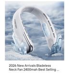 پنکه گردنی مدل Neck Cooling Fan 2026 ظرفیت 4000 میلی آمپر ساعت