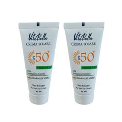 کرم ضدآفتاب بی‌رنگ ویتابلا SPF50 مدل 001 مناسب انواع پوست حجم 40 میلی‌لیتر مجموعه 2 عددی