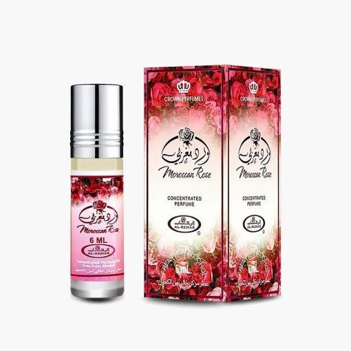 عطر روغنی الرحاب مدل رز مغربی حجم 6 میلی لیتر