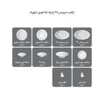 سرویس چینی 35 پارچه غذاخوری چینی زرین ایران طرح شهرزاد مدل ورونا درجه عالی