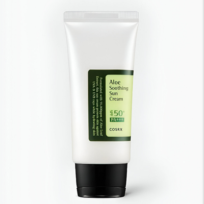 ضدآفتاب آبرسان و تسکین دهنده آلوئه ورا کوزارکس مدل Cosrx Aloe Soothing Sun Cream Spf50