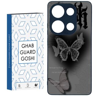 کاور قاب گارد گوشی طرح پروانه کد TPU-184 مناسب برای گوشی موبایل شیائومی Redmi Note 13 Pro 4G / Poco M6 Pro 4G