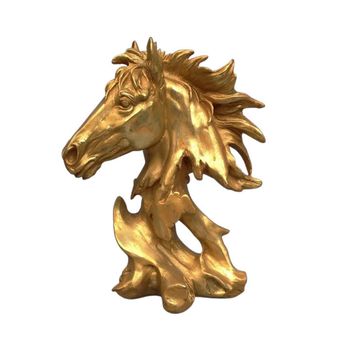 مجسمه برنزی مدل اسب یالدار تبت طرح نیم تنه کد CHINA