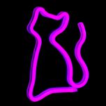 تابلو نئون طرح گربه 