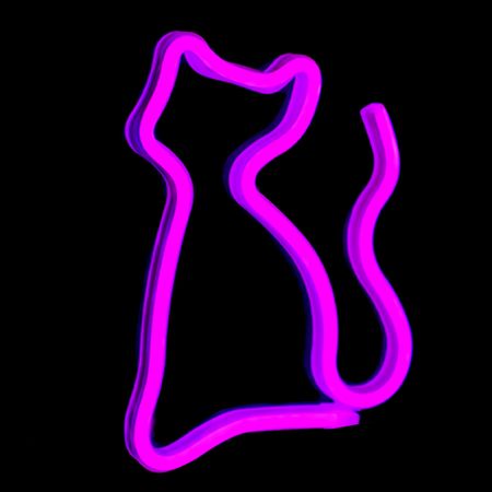 تابلو نئون طرح گربه 