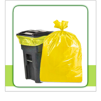 کیسه زباله صنعتی زرد (سایز 100 × 120)