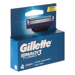 تیغ یدک ژیلت مدل Mach 3 Turbo بسته 4 عددی