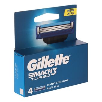 تیغ یدک ژیلت مدل Mach 3 Turbo بسته 4 عددی