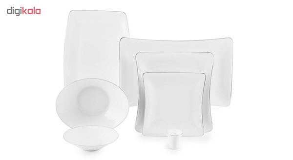 سرویس غذاخوری 30 پارچه چینی زرین ایران سری وینچی الیسه مدل سمن درجه یک