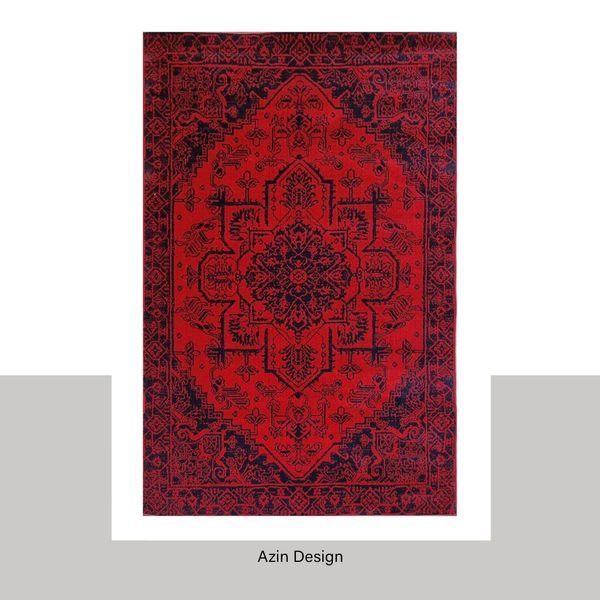 نقشه آزین _ فرش ماشینی تراکم 1000 رنگ لاکی 6 متری BCF