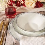 سرویس غذاخوری 35 پارچه چینی زرین ایران سری شهرزاد مدل وایت رز درجه یک