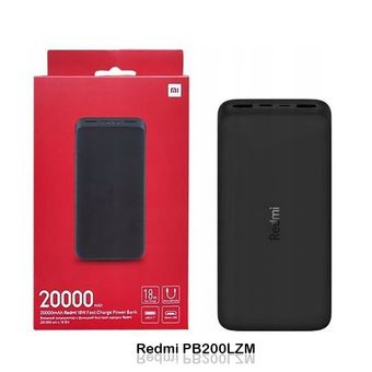 پاوربانک اورجینال شیائومی مدل Redmi PB200LZM ظرفیت 20000 میلی آمپر ساعت به همراه کابل شارژ