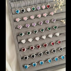 انگشتر قلب جواهری