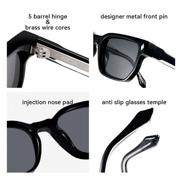 عینک آفتابی ویفرر (Wayfarer) آلبرت وگ مدل SZ8107 Obsidian