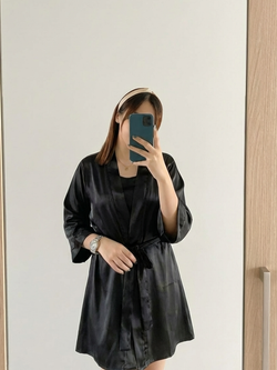 روبدوشامبر ساتن زنانه مدل ساده