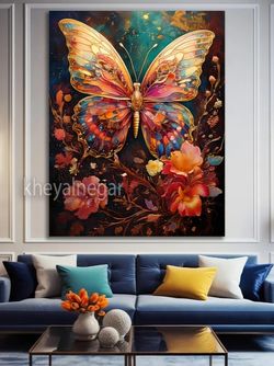 تابلوی طبیعت / زیبایی شگفت‌انگیز پروانه🦋🌺_ کد B53