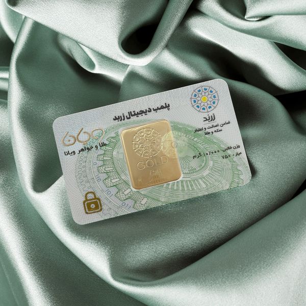شمش طلا 18 عیار زربد مدل 10000