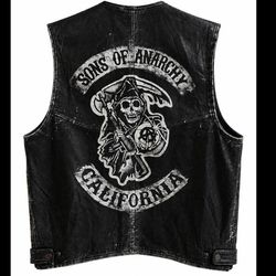 کاستوم جلیقه چرم طبیعی Sons of Anarchy