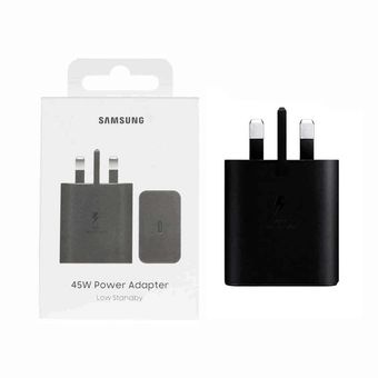 شارژر دیواری سه پین فست و PD تک پورت Samsung Type-C مدل EP-T4511 45W - مشکی - اصلی (گارانتی 12 ماهه شرکتی)