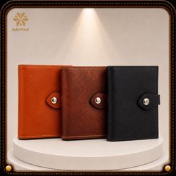 جاکارتی چرم اصل نایب مدل دکمه دار کد 02