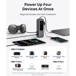 پاوربانک 100 وات انکر مدل A1695 ظرفیت 25000 میلی آمپر ساعت به همراه دو کابل USB-C