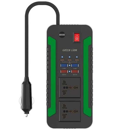 اینورتر فندکی ماشین 300 وات گرین لاین مدل  SPARK300
