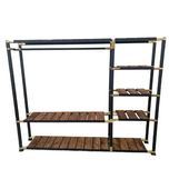 رگال لباس و کمد باز فلز و چوب مدل افرا