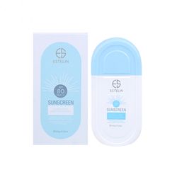 کرم ضد آفتاب بی‌رنگ استلین، 80 SPF، مدل ultra،  مناسب انواع پوست با حجم 100 میلی لیتر، محافظت‌کننده در برابر اشعه‌های UVA و UVB،