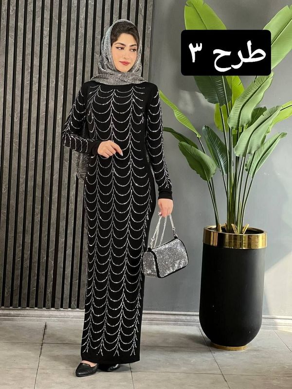 پیراهن کرپ کش سلوا کد 1670