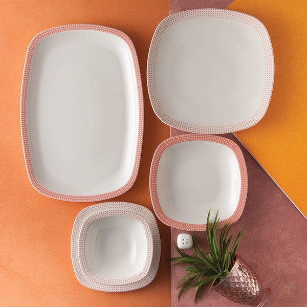 سرویس غذاخوری 27 پارچه 6 نفره چینی زرین ایران مدل Mon Belan