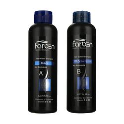 شامپو رنگ مو فاربن شماره 1.0 حجم 150 میلی لیتر رنگ مشکی مجموعه 2 عددی