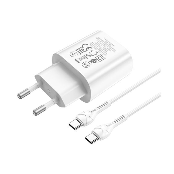 شارژر دیواری هوکو مدل N22 PD 25W به همراه کابل Type-C – فست شارژ سریع و ایمن