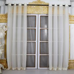 پرده حریر بافت دار