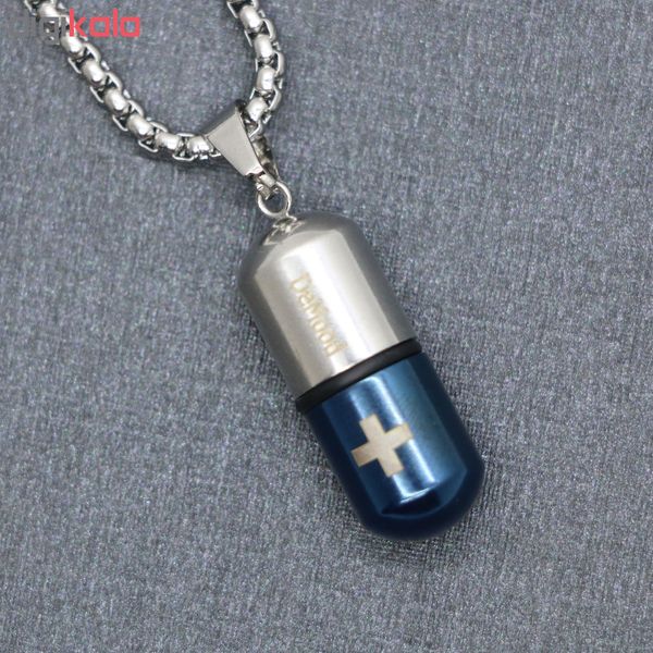 گردنبند مردانه طرح کپسول عشق کد gd02*701