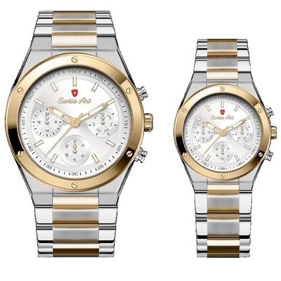 ست ساعت مچی عقربه‌ای کوارتز زنانه و مردانه سوئیس آرت مدل ANT107-108SG1500