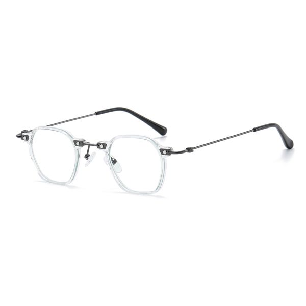 فریم عینک طبی چند ضلعی مدل TJ858C26P81 مناسب برای صورت گرد و بیضی