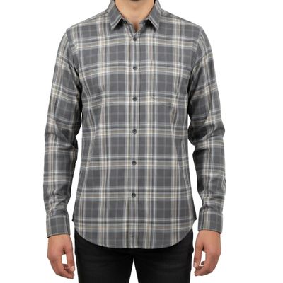 پیراهن آستین بلند یقه برگردان مردانه مدل MDSS-CH7028