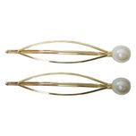 گیره مو زنانه طرح مروارید کد 11 بسته دو عددی تک سایز