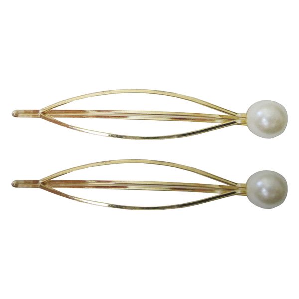 گیره مو زنانه طرح مروارید کد 11 بسته دو عددی تک سایز